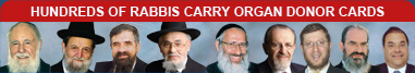 Hundreds of Rabbis Carry Donor Organ Cards
